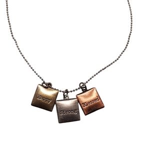 Marshalls Tri-Tone Charm Necklace